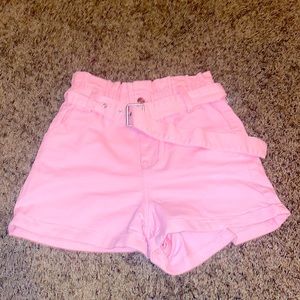 Pink high waisted shorts
